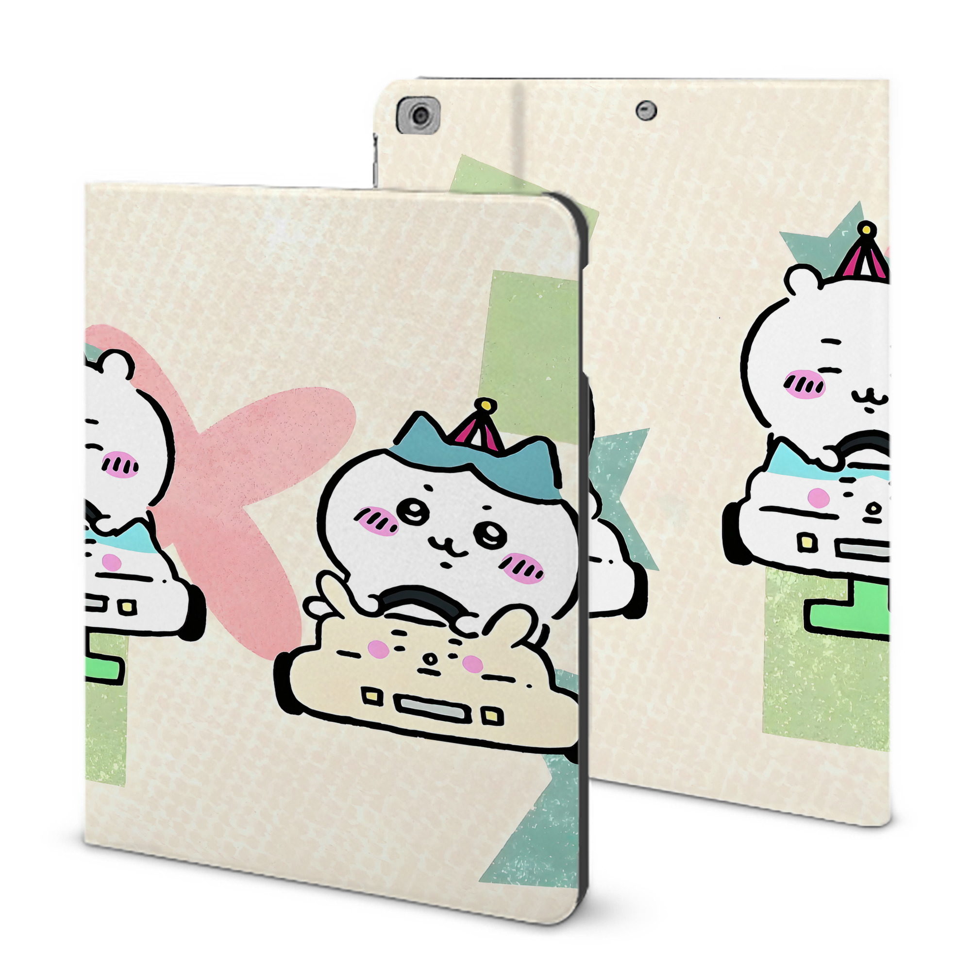 （画像用） ちいかわ Chii-kawa IPad ケース ブック型 PUレザー TPU 耐衝撃 軽量 薄型 ペン収納なし 全面保護 IPad 各モデル対応